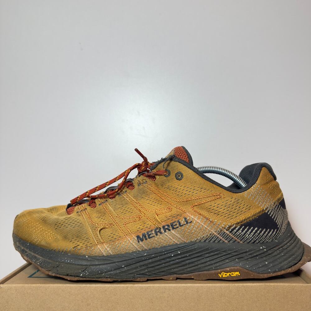 Merrell Moab Flight Mens Size 14 Tan Trail Running Shoes Vibram Hiking Trainers
